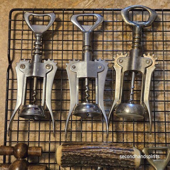 Lot of 8 Vintage Corkscrew, Wine Bottle Openers, Bottle Screw, Cork Puller - Picture 2 of 11